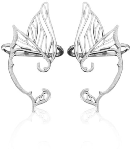 EIH1 1 Paar Elfen ohren ear cuff, Elfen kostüm damen, Elfenohren kinder, Elfenohren schmuck, Elfen schmuck, Elfenohren damen, Silber