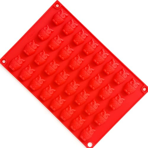 Selecto Bake Mini-Silikonform für Eulen-Form, DIY Gummibärchen, Gelee, Pudding, Eiscreme, Dessert und 3D-Schokoladen-Backform