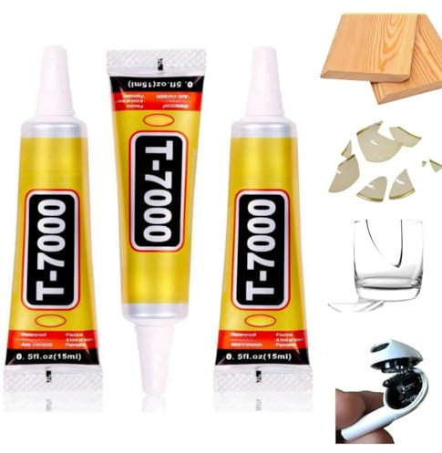 3PCS T7000 Glue,Phone Screen Glue,Adhesive G-lue Cell Phone Repair Tool,Precision G-lue,Jewellery Gl-ue,Tyre Repair Gl-ue,Multi-Function Waterproof Adhesive For Metal,Rubber, Wood,Porcelain,Nail Art