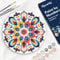 Figured'Art Peinture par Numéro Adulte sur Disque en Bois de 30cm de diamètre - Mandala floral - Kit de Loisir Créatif DIY Numéro d'Art Complet