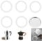 6Pcs Coffee Machine Gasket Filter, Cup Rubber Seal, Steel Seal, Silicone Espresso Coffee Maker Parts Sealing Express Replacement Set for Machine Pots Cups Part,Spare Makers Accessory