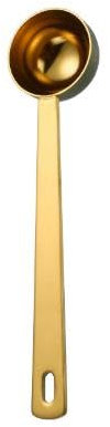 5ml Measuring Spoon for Powder Gold Stainless Steel Collagen Supplements Scoop Long Handle Tablespoon Scoop for Coffee, Protein Powder, Milk Powder, Loose Tea, Sugar, Flour