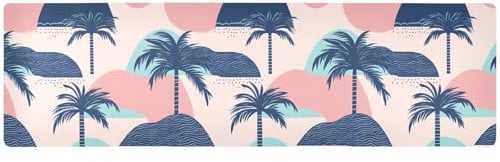 Summer Palm Trees Long Trivets for Hot Pots and Pans, Heat Resistant Mats and Kitchen Waterproof Mat for Hot Plates 39.40“X 11.80”, Extra Large