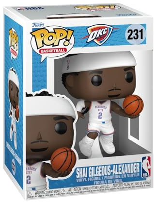 Funko POP! NBA: Thunder - Shai Gilgeous-Alexander (Home) | Offizieller Fanartikel und Merch - Vinyl Sammelfigur als Regal Deko - Geschenkidee zum Geburtstag für Fans und Sammler