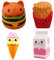 4 Stück Squishy Spielzeug, Squishies, Slow Rising Quetschies Spielzeug, Schön und Langlebig Squeeze Toy Geeignet für Zuhause Arbeit Schule Oder Andere Anwendungen im Freien