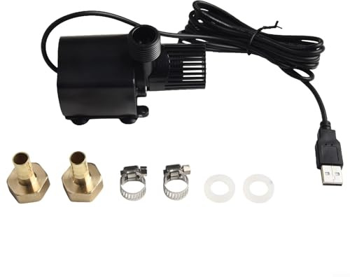 SMZhomeone Tauchpumpe 500L/H, 4W Tauchpumpe Aquarium Springbrunnen Pumpe mit 1,5m Kabel für Indoor Campingplätze Wassergärten