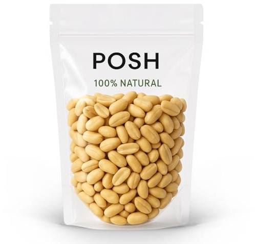 Erdnusskerne 1kg Geröstete Erdnüsse ohne Salz und Öl Naturbelassen, ungesalzen & vegan Snack ohne Schale