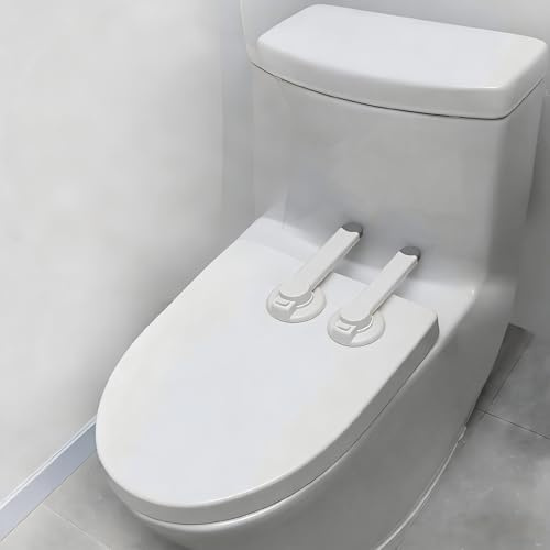 Baby Toilettenschloss, Kindersicheres Toilette-Sitzschloss im Badezimmer, Toilette-Deckelschloss mit Schaukelverschluss für Babysichere, Schnelle Installation丨Einfach zu Bedienende (2 Pcs)