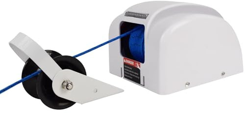 Electric Marine Anchor Winch 12V Automatic, 31m Rope, 318kg Load Capacity for Pontoon Boat Yacht Angling Boat Deck