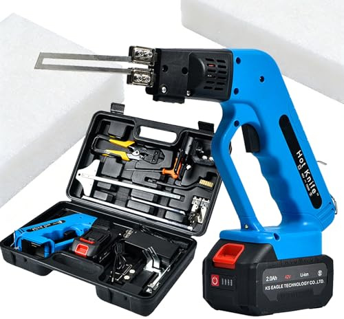 VNATWGOO 150-W-Akku-HeißMesser-Set Mit Werkzeugkasten FüR Schaumstoffplatten, Styropor, Schaumstoffplatten, Epe, Eva, Gummi, Kunststoff KF150Set