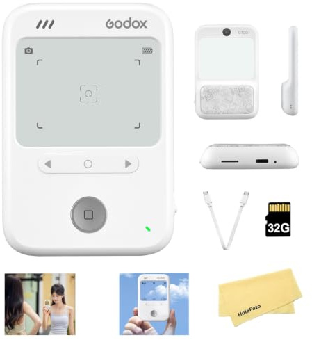 Godox C100 Transparent Viewfinder Pocket Camera | 2-in-1 Film Light Meter, 65g Ultra Light, 4 Aspect Ratios, OTG Transfer, 32GB TF Card Storage, For Film Photography
