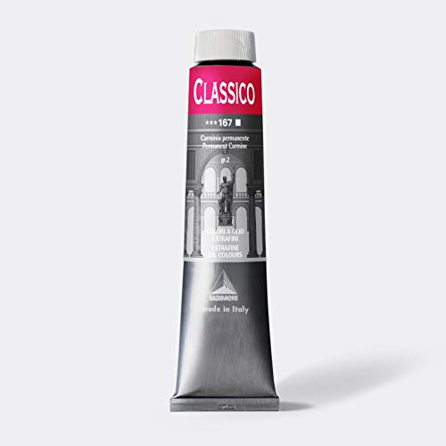 Mimeri Oil Paint, Classico Permanent Carmine 167 324167, 6.8 fl oz (200 ml)