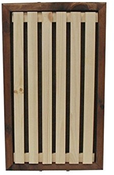 Tagliere Per Pane In Legno Con Raccogli Briciole e Griglia Removibile 39 x 23 cm, legno scuro