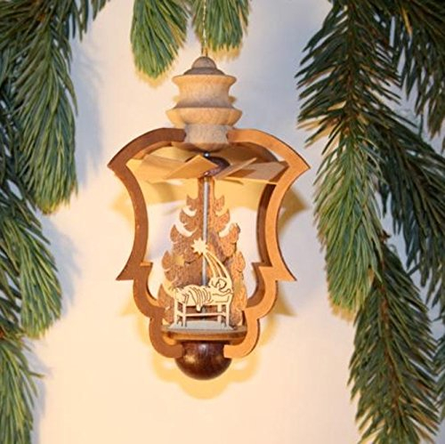 aus dem Erzgebirge Hängepyramide Weihnachten Wärmespiel Maria – Josef - Christuskind original Höhe 10,5cm