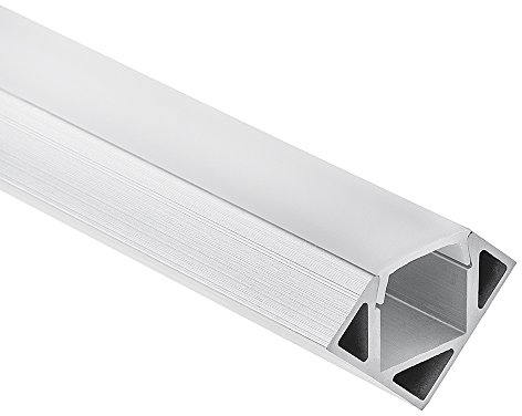 LED Aluminium Profil P23 Pollux – LED-Streifen Eck-Profil (Aluminium Profil) 2 Meter Opal