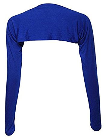 YEESAM Bolero Shrugs für Damen, langärmelig, Armstulpen, Hijab-Zubehör, Einheitsgröße, blau, 36