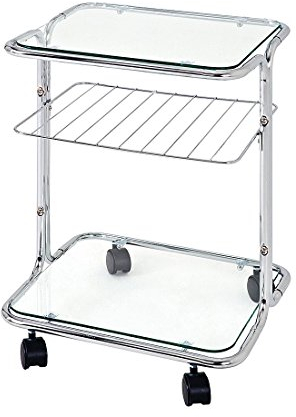 HAKU Möbel 60236 Beistellwagen 40 x 32 x 52 cm, Chrom