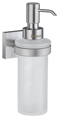 Smedbo Seifenspender, massiver Messingkern/Kupfer, Chrom matt, 6, 2 x 9, 5 x 23, 5 cm