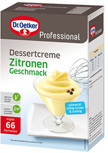 Dr. Oetker Professional Dessertcreme mit Zitronen-Geschmack, Dessertpulver in 1 kg Packung