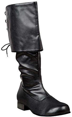 Boland - Stivali, con Gambo Lungo e Colletto, Allacciatura sul Retro, Stivali Avventura, Natale, Medievale, Carnevale, Cavaliere, Pirata, Festa a Tema