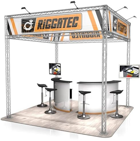 Naxpro-Truss Messestand FD 14-3 x 3 x 3,2 m (LxBxH) - 9 m² aus Aluminium