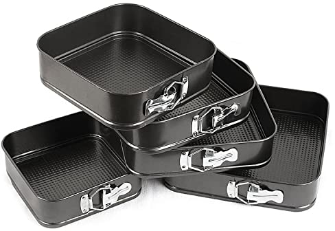 Denny International® 5pc Non Stick Springform Cake Pan Baking Bake Square Tray Tins Wedding Party