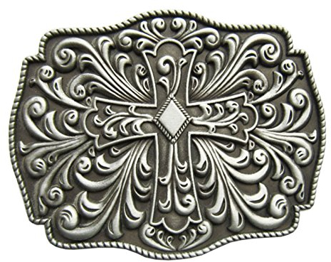Schnalle123 Gürtelschnalle Celtic Keltischer Knoten Kreuz Western 3D Optik für Wechselgürtel Gürtel Schnalle Buckle Modell 161