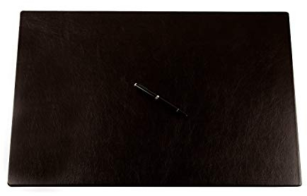 DELMON VARONE - Personalisierbare Schreibtischunterlage XXL aus Vintage Leder Anilin braun, Rutschfeste Echtleder Schreibunterlage abwaschbar, Schreibtisch Unterlage ideal als Mousepad, 65 x 45 cm