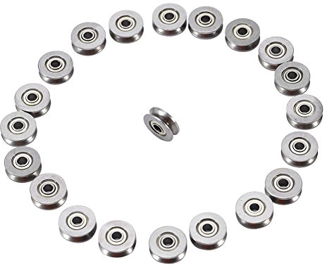 20 Stücke V623ZZ Miniatur Stahl U-Nut Kugellager Doppel Schild 3x12x4mm für Führungsrolle Schiene Liner Motion System