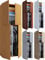 VCM Holz Besenschrank | 6 Fächer | Haushaltsschrank | Maße: B. 70 x H. 184 x T. 40 cm | 4 Drehtüren - Lona Grau