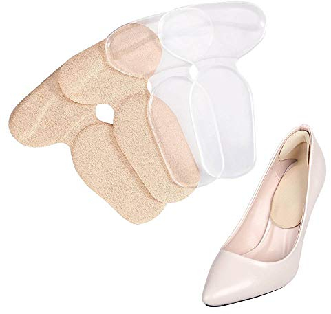 Fersenpolster für zu Große Schuhe Selbstklebend, High Heels Fersenhalter Silikon Antislip Heel Grip Liner Fersenschutz Gel Selbstklebende Schuheinlagen Schuhpads für Blasen und Schmerzen (2 Paar)