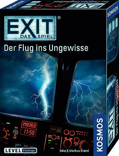 KOSMOS 691769 EXIT – Das Spiel – Der Flug ins Ungewisse, Level: Einsteiger, Escape Room Spiel, EXIT Game für 1–4 Spieler ab 10 Jahren, einmaliges Gesellschaftsspiel