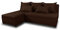 Ecksofa Pono mit Schlaffunktion - Couchgarnitur, Eckcouch, Sofa, Sofagarnitur, Bettsofa, L-Form Couch, Schlafsofa - Ottomane Universal (Braun (Sawana 26))