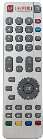 VINABTY SHWRMC0116 Fernbedienung Ersatz für Sharp Aquos LC-49CUG8052K LC49CUG8052K UHD 4K LED Smart 3D TV mit Netflix YouTube Buttons