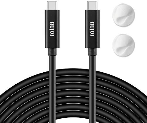 RUJOI Long USB C Cable 20FT, USB C to USB C 3A 60W PD Charger and 480Mps Data Speed, for MacBook Pro/Air, Samsung Galaxy S21