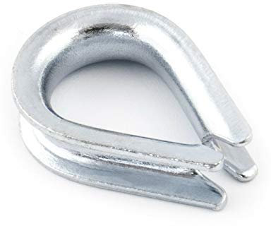 200 Stück Kauschen 5mm Stahlseil Drahtseil Drahtseilkauschen Stahl Verzinkt DIN 6899B Kausche Tauwerk Seilkauschen für Seil Seilkausche Drahtseilkausche