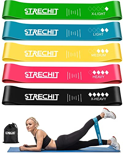 Resistance Bands for Men and Women with Different Resistance Levels for Shaping Legs & Glutes - Exercise Band for Gym, Yoga, Home Exercise, Workout with Carrying Bag & Posture Guide (3, Multi Colour)