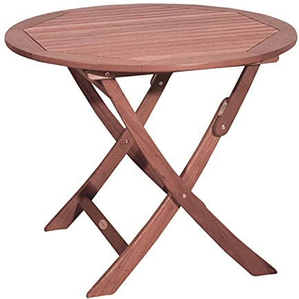 Klapptisch Stockholm Holz rund Ø 90cm klappbar, Eukalyptus, geölt D90cm H73cm