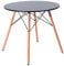 FURNITABLE Esstisch Rund Küchentisch modern Büro Konferenztisch Kaffeetisch Schreibtisch Freizeit Holz, Schwarz HxD: 74 x 80 cm
