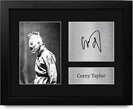 HWC Trading Corey Taylor Slipknot Gifts USL Gerahmtes gedrucktes Autogramm Bild für Musik-Fans – US-Briefgröße