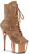 Pleaser Damen ADORE-1020CHRS Plateau High Heels Stiefelette Rose Gold 39 EU
