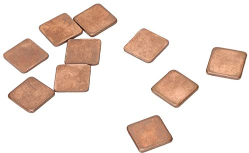 100pcs Copper Pad Shim Thermal Kit,Pure Copper Heatsink,Low Profile Copper Plate Cooler Heat Sink for Cooling PC Components Laptop IC Chips CPU VGA, RAM, VRAM, PS5, M.2 SSD(15x15x0.5mm)