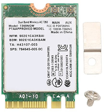 Elprico Dualband-WLAN-Karte, 1200-Mbit/s-WLAN-Internetkarte, 2,4-GHz-5-GHz-Bluetooth-4.0-NGFF-M.2-WLAN-Karte für Home-Office-Laptops