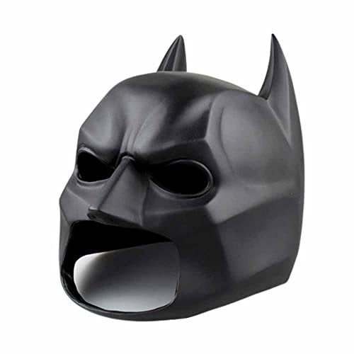 HGTP Bta-man Mask, With Cowl The Dark Knight Rises Latex Helmet Adult Cosplay Prop, Black