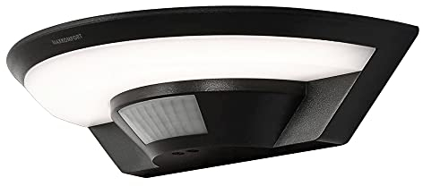 max K O M F O R T Maxkomfort LED Aussenleuchte mit Bewegungsmelder Wand-leuchte Wandlampe Flurleuchte Fluter 10W schwarz modern IP54 SETA