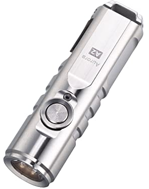 RovyVon Aurora A2 Gen 4 Stainless Steel Keyring Torch, 650 Lumen EDC Torch Rechargeable, IP66 Water Resistant for Daily Use and Camping(Silver)
