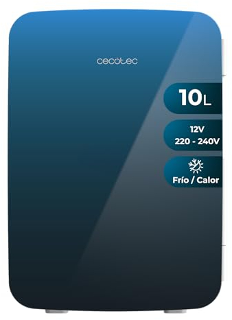 Cecotec Mini Nevera de 10L Bolero MiniCooling 10L Bahamas Pat 1. Funcionamiento 12V-220V, Compatible Coche y Caravanas, Función Enfriamiento y Calentamiento, Rango Temperatura 7-65º, Fácil Transporte