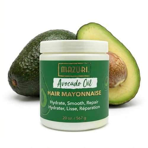 Mazuri Avocado Oil Hair Mayonnaise 567g Treatment Cream – Deep Moisturising Repair Mask for All Hair Types, Smoothening & Rejuvenating, Cruelty Free Formula