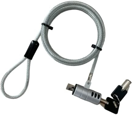 Portable Gadgets Cable de seguridad para ordenador portátil, 1 m de longitud y cierre USB