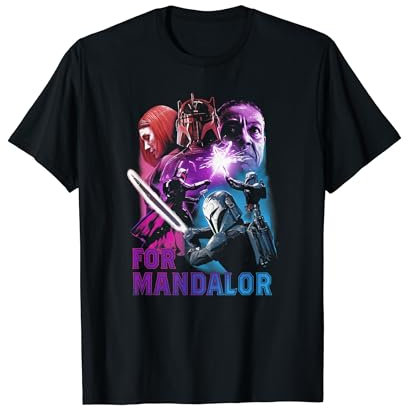 Star Wars: The Mandalorian Moff Gideon Vs Bo-Katan Poster T-Shirt